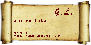Greiner Libor névjegykártya
